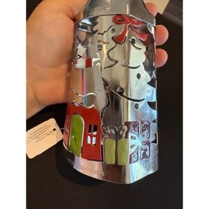 Bath & Body Works soap dispenser‎ cover Christmas Holiday Silver NEW